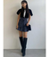 レイヤードプリーツミニスカート