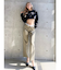 SIDE RIPPED GYDAラインワイドパンツ