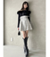 2WAYファーライクネックニットトップス