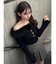 2WAYファーライクネックニットトップス