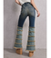 ハイウエストTIERED FRINGEフレアデニムパンツ