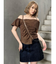 オフショルシャーリングシャツ