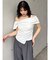 オフショルシャーリングシャツ