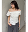 オフショルシャーリングシャツ
