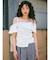 オフショルシャーリングシャツ
