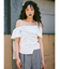 オフショルシャーリングシャツ