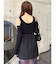 ショルダーカットレイヤードライクリブニット