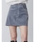 フロッキーデニムミニスカート【セット販売対象】