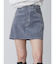 フロッキーデニムミニスカート【セット販売対象】