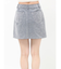フロッキーデニムミニスカート【セット販売対象】
