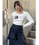 クロップドメッセージトップス