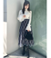 モールチェックミモレ丈スカート