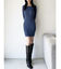 リブニットワンピース【ブルーWEB限定カラー】