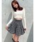チェックミニフレアスカート【セットアップ着用可能】