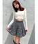 チェックミニフレアスカート【セットアップ着用可能】