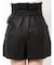フェイクレザーハイウエストワークショートパンツ