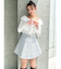 フリンジツイードミニスカート【セットアップ着用可能】