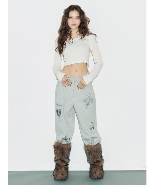 INDEPICT グラフィックプリント パンツ S グラフィックプリントスウェットパンツ｜マークスタイラーアウトレット