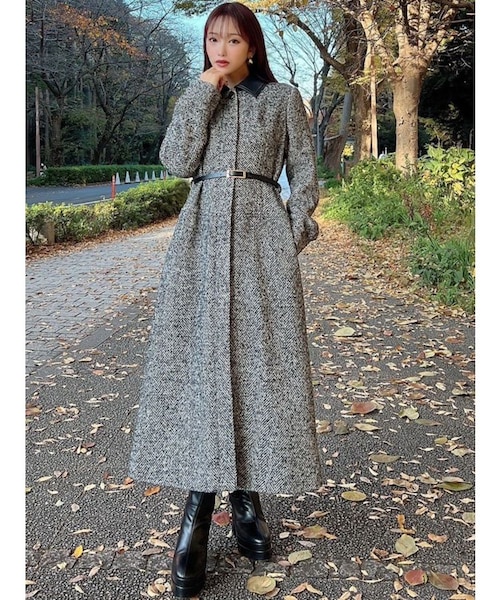 【極美品】トムブラウン　ヘリンボーン　トリコロール　ステンカラーコート　比翼釦 THOM BROWNE（トムブラウン）の「Thom Browne - ボタンバック