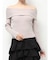 リブニットオフショルトップス