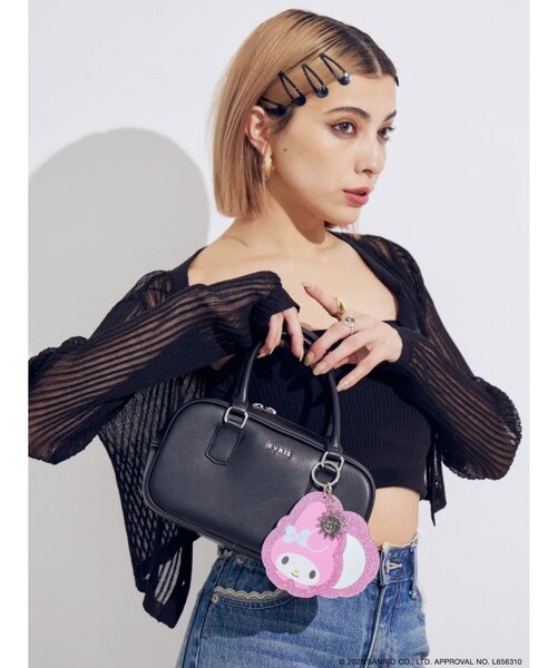 メロクロコラボ】マイメロディグリッターミラーキーホルダー｜マーク