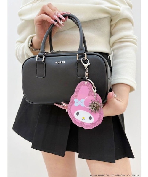 メロクロコラボ】マイメロディグリッターミラーキーホルダー｜マーク