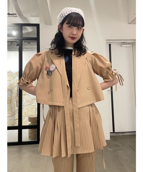 FRUITSZIPPER鎮西寿々歌】クロップドジャケット｜マークスタイラー