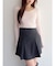 バックZIPミニマーメイドミニスカパン
