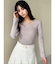 デコルテクロスニットトップス