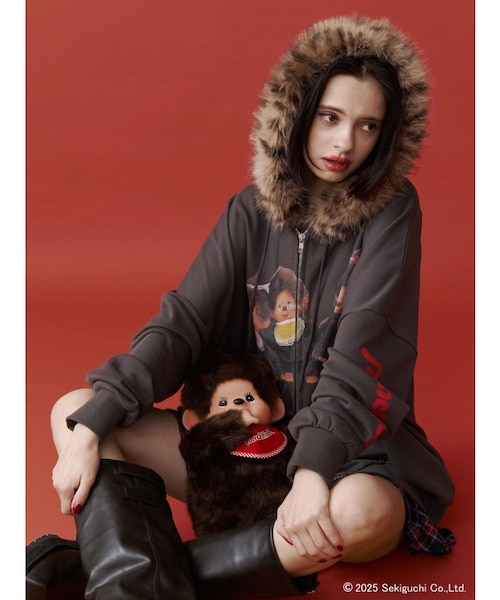 monchhichi×jouetie】ファードッキングZIPフーディ｜マーク