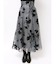 フロッキープリントフレアスカート