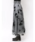 フロッキープリントフレアスカート
