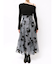 フロッキープリントフレアスカート
