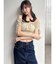 シャーリングクロップドトップス
