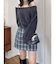 オリジナルチェックプリーツレイヤードスカート