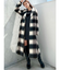 ミディレングスシャギーチェックコート