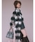 ミディレングスシャギーチェックコート