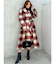 ミディレングスシャギーチェックコート