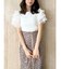 異素材ティアードスリーブニット