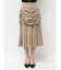 レイヤードプリーツミディスカート