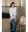 シフォンラッフルブラウス