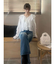 シフォンラッフルブラウス