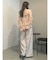 シフォンラッフルブラウス