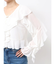 シフォンラッフルブラウス