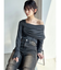 アシンメトリーカットトップス
