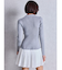 Mix material プリーツスカートニットワンピース