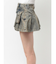 ハイウエストGG POKETプリーツデニムスカートライクショートパンツ