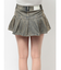 ハイウエストGG POKETプリーツデニムスカートライクショートパンツ