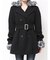 ベルト付きタイトファーコート