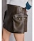 URBAN EDGEフェイクレザーユーティリティースカートライクショートパンツ